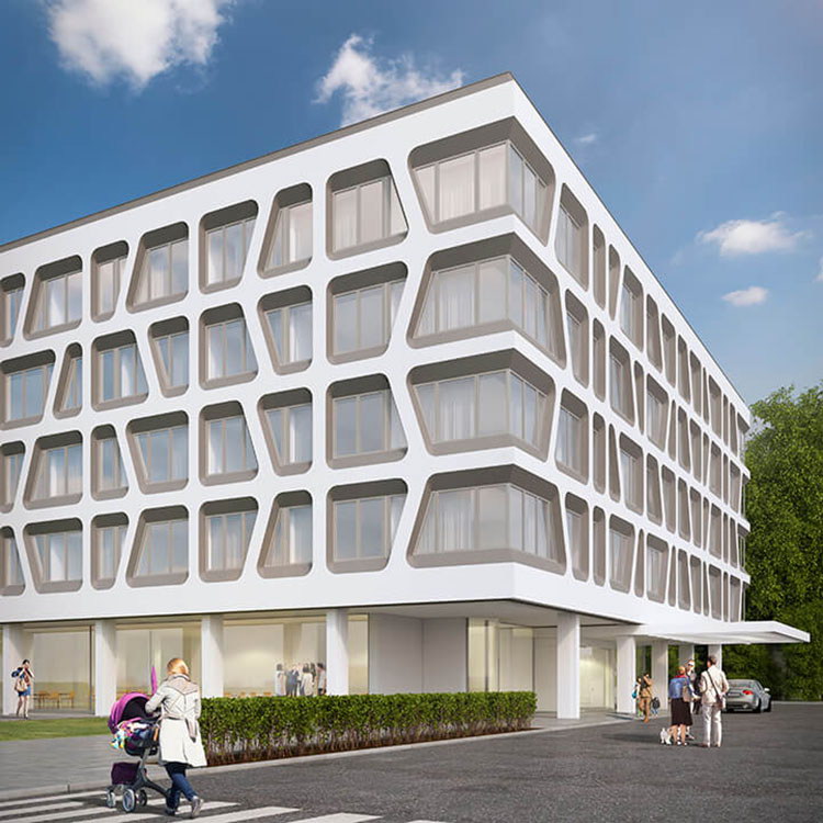 Grundrissplan mit Wänden, Fenstern, Türen und Höhekoten