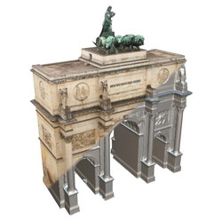 Siegestor als 3D-Modell mit aufgetragenen Echtfarben
